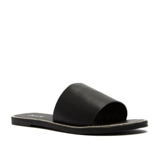 !! NEW !! Embellished Slide Sandals in Black - Picture 4 of 5